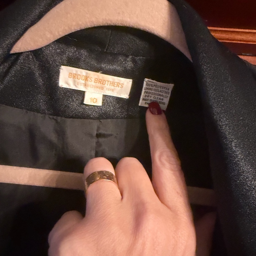 Brooks Brothers Black Satin Lapel Blazer - Picture 5 of 8